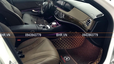 Thảm lót sàn 5D 6D Mercedes S400 giá gốc tận xưởng, bảo hành trọn đời